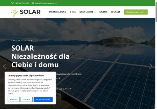 Instalacja fotowoltaiczna SOLAR Instalacja fotowoltaiczna SOLAR