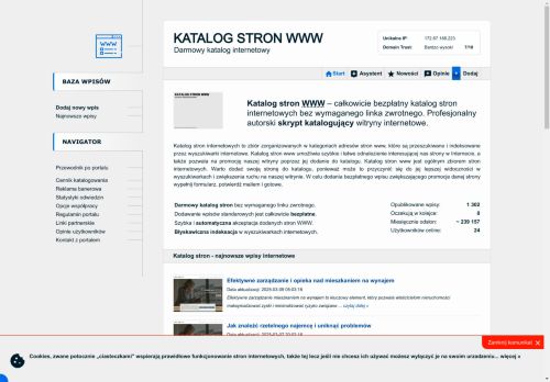 Katalog WWW, bezpłatny spis stron internetowych Katalog WWW, bezpłatny spis stron internetowych