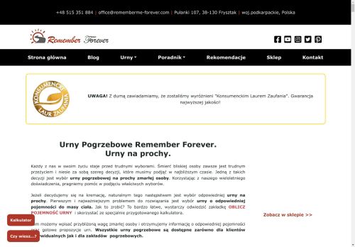 Urny pogrzebowe remember forever Urny pogrzebowe remember forever
