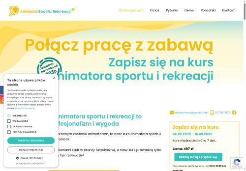 Kursy ONLINE na i dla animatorów sportu i rekreacji! Animator Czasu