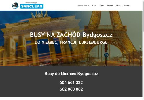 Sanclean przewozy. Busy do Niemiec Bydgoszcz.