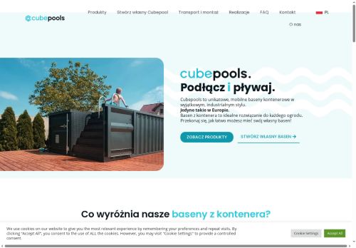 Baseny z kontenerów morskich od Cubepools