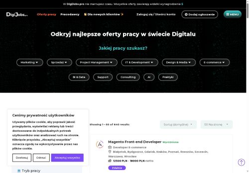 Nowy portal pracy dla branży digital DigiJobs.pro