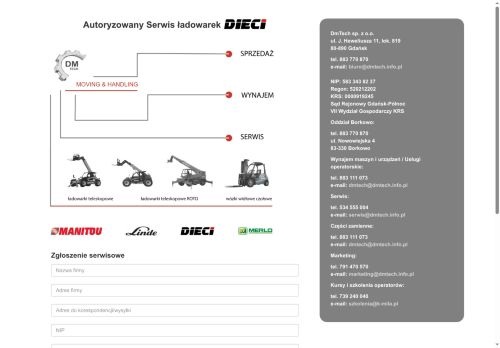 DmTech ładowarki teleskopowe i wózki widłowe