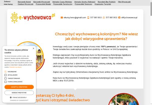 ONLINE kurs na i dla wychowawcow kolonijnych. Wygodnie i bez stresu!