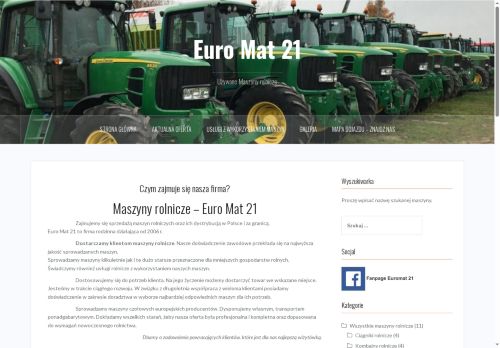 Sprzedaż i usługi z wykorzystaniem maszyn rolniczych