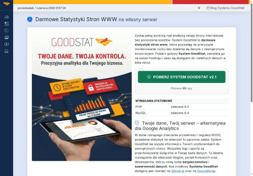 GoodStat: Darmowy System Statystyk na Twój Serwer