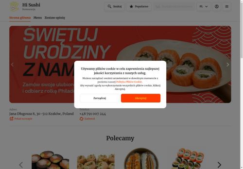 W Hi Sushi Nowa Pozycja Sushi Rollo