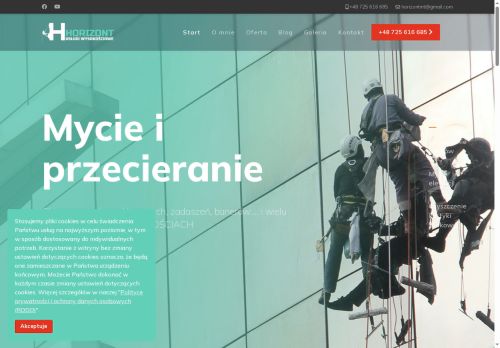 Mycie okien, witryn, dachów i elewacji Horizont
