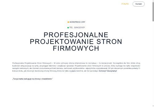 Projektowanie stron Internetowych IT AUTO
