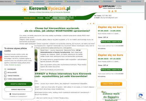 Internetowy kurs na i dla Kierowników Wycieczek! Szybko i komfortowo