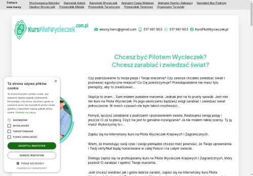Kursy ONLINE na i dla pilotów wycieczek! Kurs w pelni internetowy