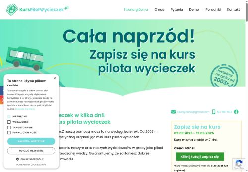 Kursy ONLINE na i dla pilotó w pelni internetowy kurs pilot wycieczek