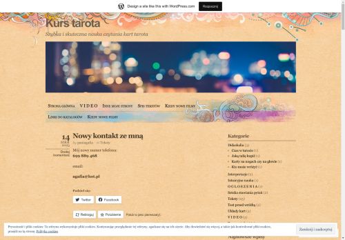 Kurs tarota intuicyjną metodą wróżki Agafii