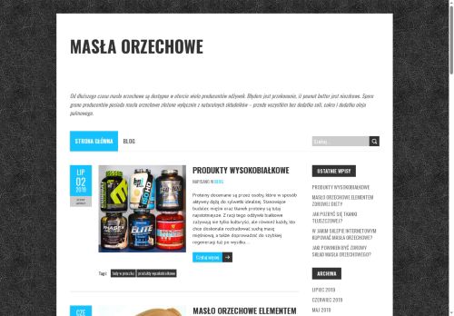 Szeroki wybór maseł orzechowych