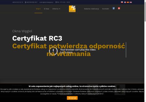 Okna Węgiel produkcja, handel oraz usługi