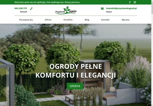 Projektowanie ogrodów wizualizacja PRZYSTANEK OGRÓD