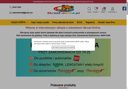 Sklep internetowy z zabawkami SKRZAT