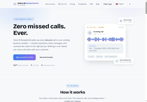 Asystent AI do obslugi telefonow przychodzacych w firmie