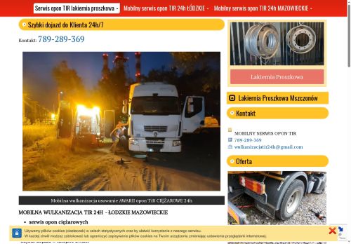 Naprawa kół, wulkanizacja mobilna TIR, dojazd do klienta,